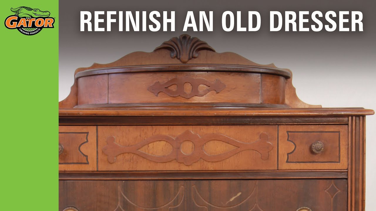 How To Refinish An Old Dresser Youtube