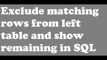 Exclude unmatching SQL table rows in Join | 4 Exclusion methods in Joins