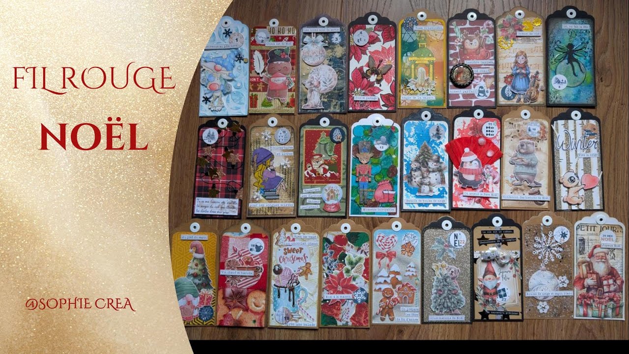 25 tags de Noël faits main | Tuto scrapbooking