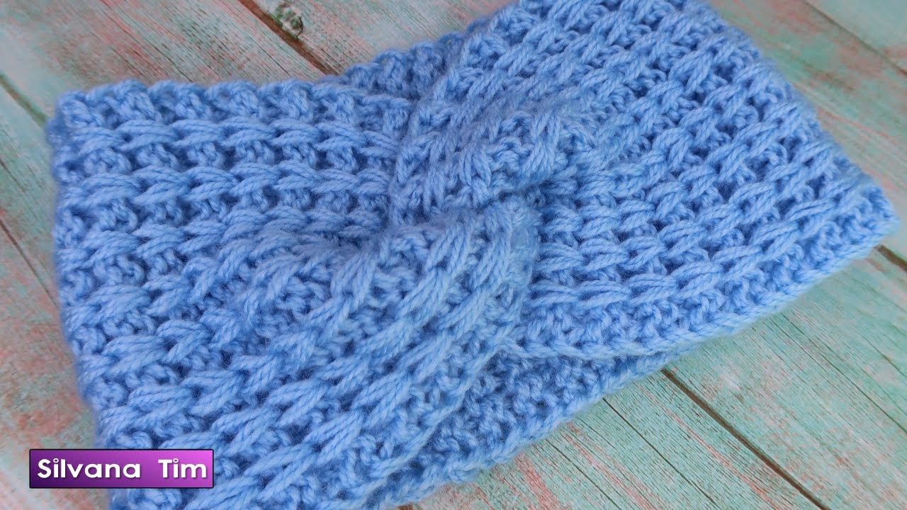 Como Tejer Turbante / Vincha / Banda para el cabello tejido a dos Agujas con punto moderno № 969