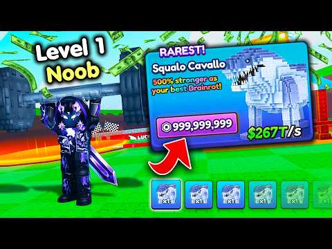Starting Over as NOOB with MOST EXPENSIVE SECRET in Race Your Lucky Block! (Roblox)