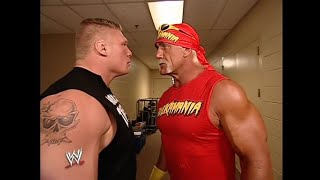 Hulk Hogan runs into Brock Lesnar! 02\/06\/2003