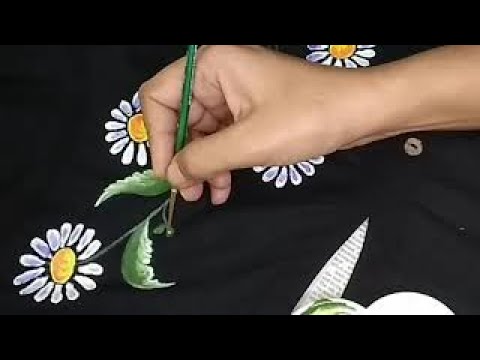 Kurti Painting Designs Fabric Painting on Clothes - YouTube