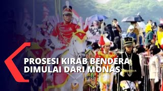 Bendera Pusaka dan Naskah Proklamasi Dibawa dengan Kereta Kencana Ki Jaga Raksa dalam Kirab Bendera