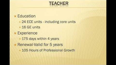 California Child Development Permits