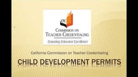 California Child Development Permits