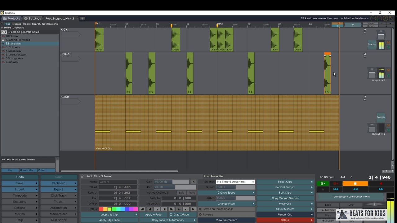 Tracktion Tutorial - Hip Hop Track - YouTube