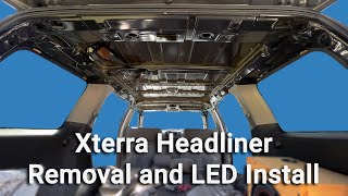 How To Remove The Headliner From A Nissan Xterra And Install LED's (bonus rivnuts talk)