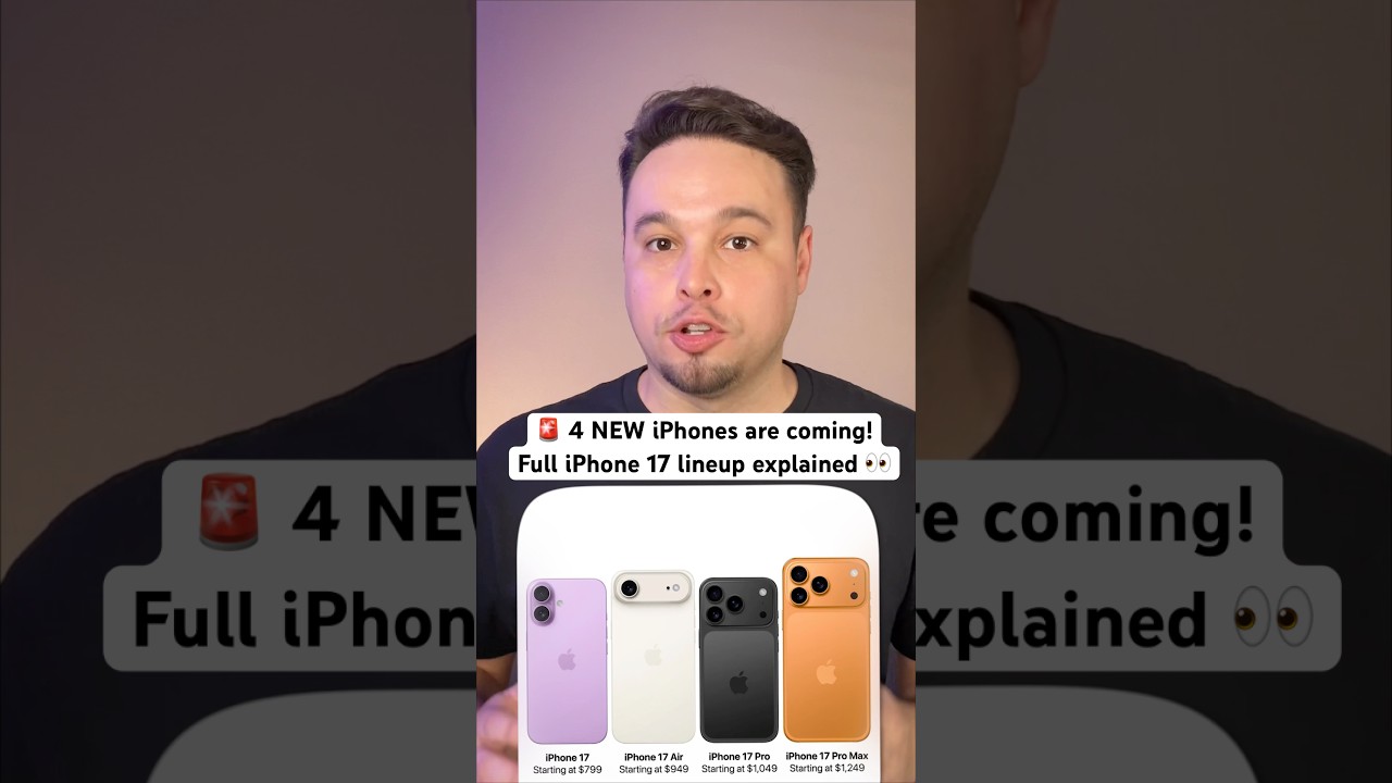 iPhone 17 Full Lineup Final Hype 🔥🤯 #iphone17 #iphone17air #iphone17pro #iphone17promax #shorts