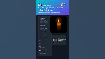 Candle Light Flame Animation Using HTML & CSS #coading #css #html
