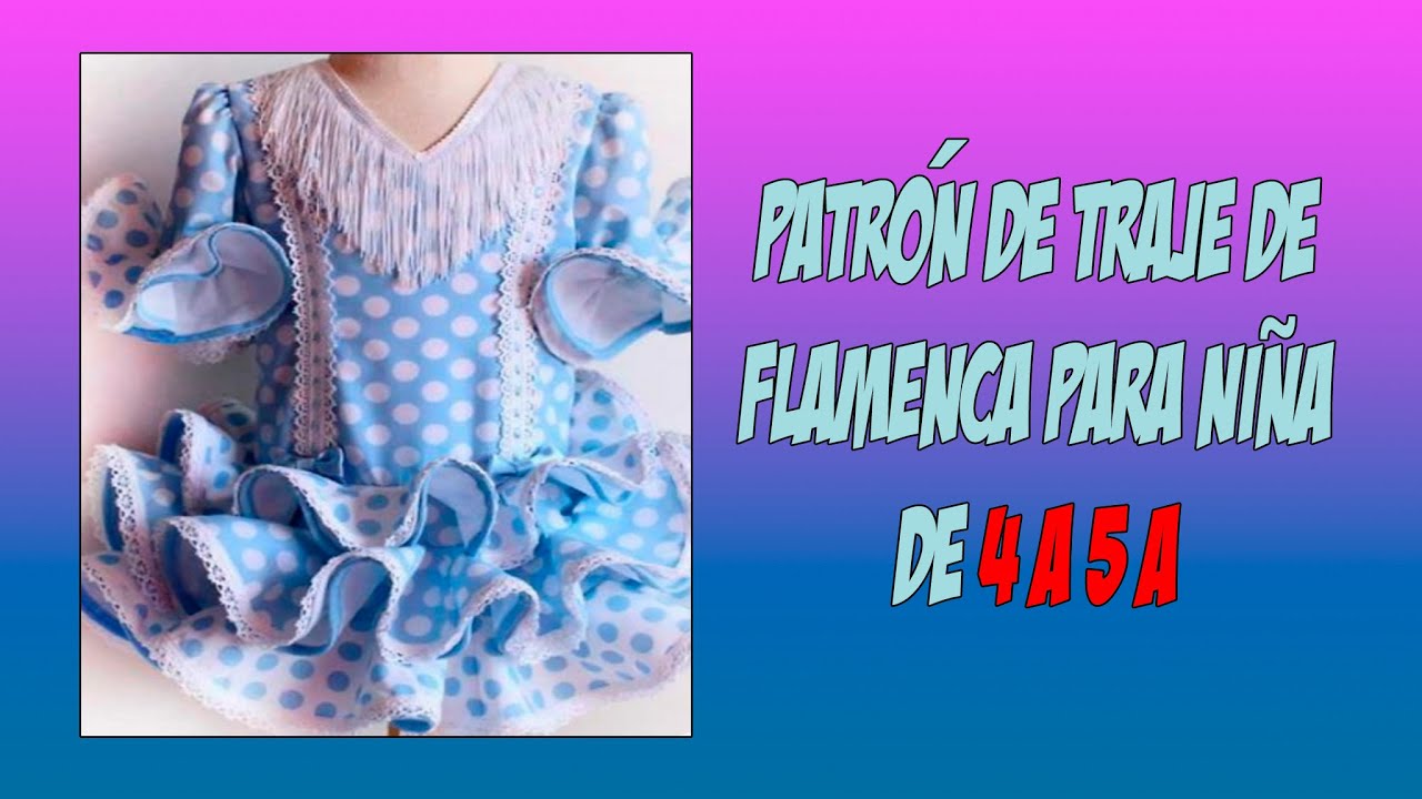 Patrón de vestido flamenca de niña de nejas