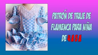Patrón traje de flamenca para niña 4 a 5 años -