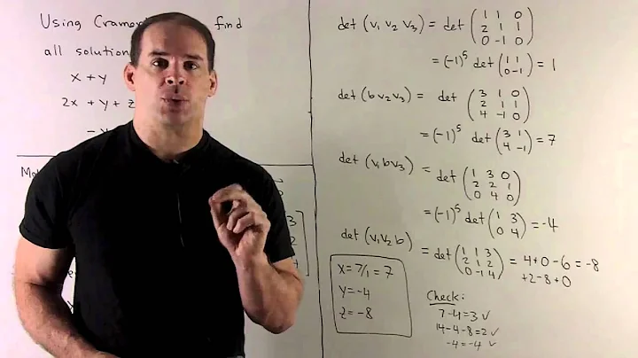 Cramer's Rule for Three Linear Equations