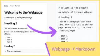 Easiest Way to Convert Webpage to Markdown