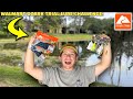 FISHING With WALMART Branded LURES Challenge! (Ozark Trail)