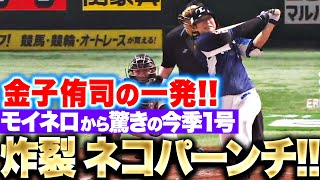 【驚愕のモイネロ撃ち】金子侑司『炸裂ネコパーンチ！最強左腕から放った価値ある今季1号』｜(パーソル パ・リーグTV公式)PacificLeagueTV