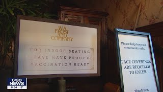 Twin Cities restaurants make changes with vaccine card requirement in effect | FOX 9 KMSP
