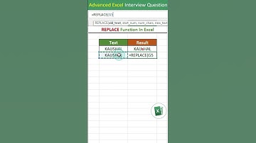 REPLACE function in excel | REPLACE formula in excel | excel interview questions excel tips & tricks