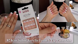 How I Make My $7 KISS ACRYLIC FRENCH TIP PRESS ON NAILS Look NATURAL & LAST 3+ WEEKS | *MUST WATCH* screenshot 5