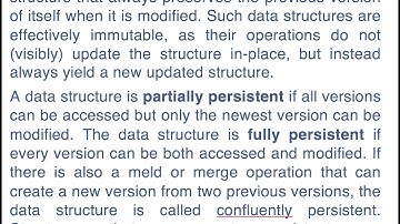 Persistent data structures