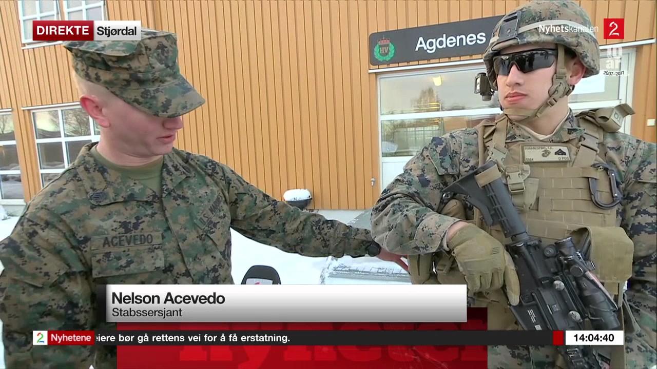 – En US Marines soldat bærer 40 kilo utstyr