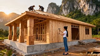 Download Lagu The young woman spent 127 days building her dream log cabin.|By@Duong753 MP3