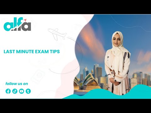 Last Minute Exam Tips | ALFAPTE