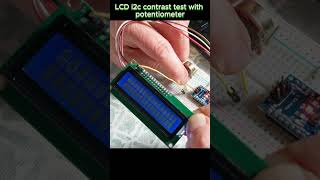 LCD i2c contrast test with potentiometer