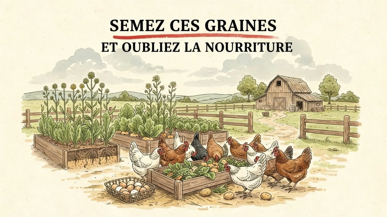 Semez ceci en janvier et vos poules mangeront gratuitement toute l'année sans aliments achetés