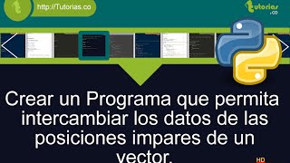 arrays – python (intercambiar vector posiciones impares)