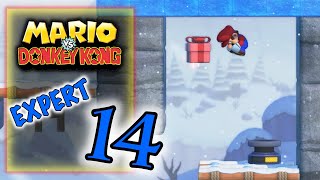 Mario vs Donkey Kong - Level Expert 14 - Perfect Gold Star Level EX-14 - All Presents (Gifts) EX14