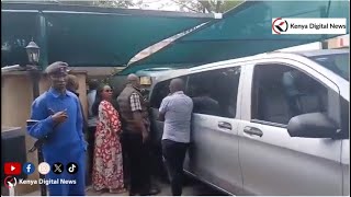 The body of former Lugari MP Cyrus Jirongo arrives at Lee Funeral Home in Nairobi.