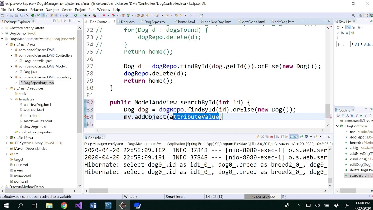 SpringBoot12 - Search dog in database - YouTube