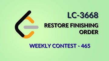 Leetcode 3668 | Restore Finishing Order | Weekly Contest 465 | Hindi | Java