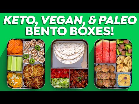 3 Easy Bento Box Lunch Ideas – Keto, Vegan & Paleo!