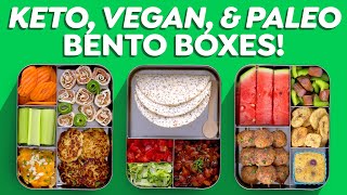 3 Easy Bento Box Lunch Ideas – Keto, Vegan & Paleo!