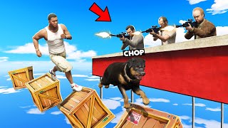 GTA 5 FROSTY AND CHOP RUNNING ON THE EDGE SNIPERS VS RUNNERS