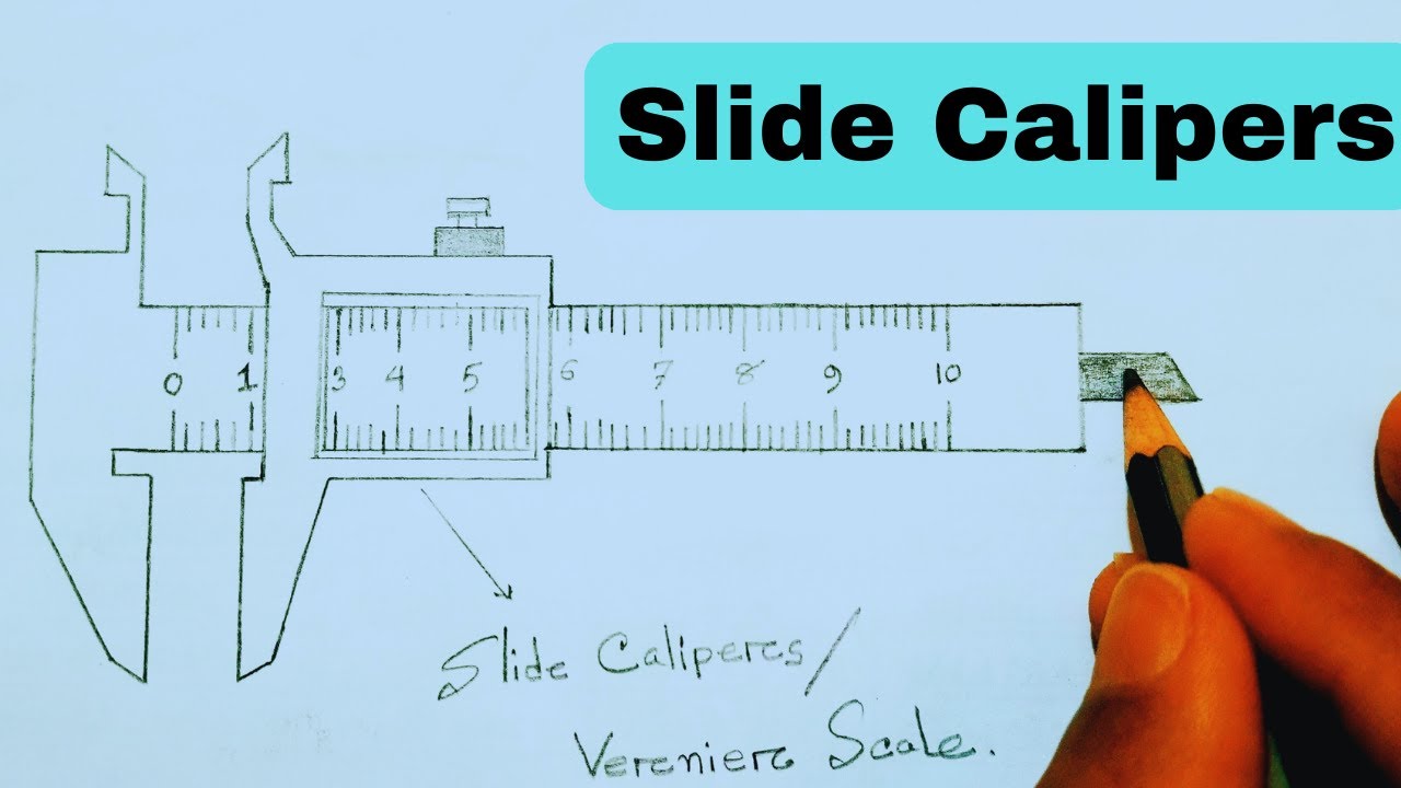 How to draw vernier calipers step by step // কিভাবে স্লাইড ক্যালিপার্স আকবো ? YouTube