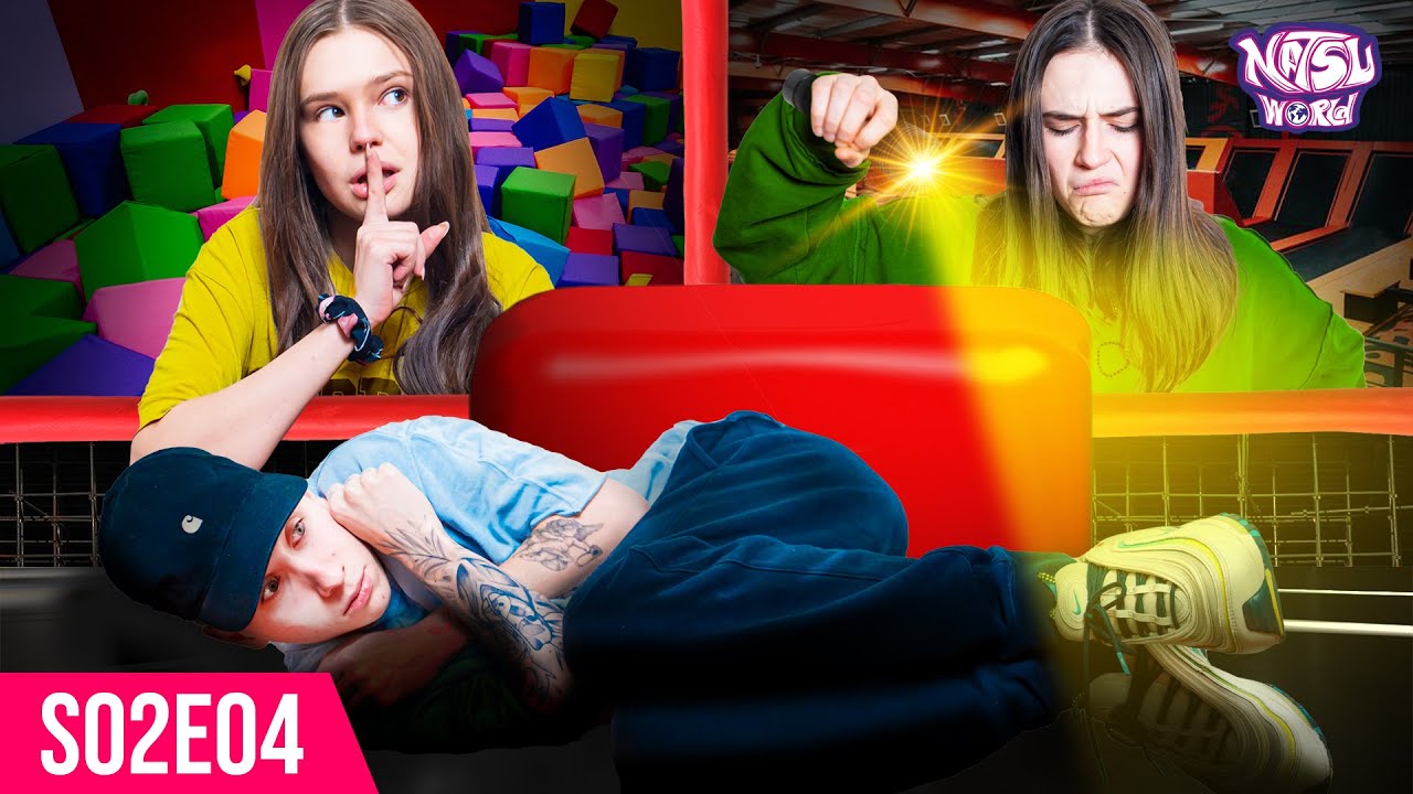 CHOWANY W WIELKIM PARKU TRAMPOLIN
