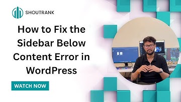 How to Fix the Sidebar Below Content Error in WordPress