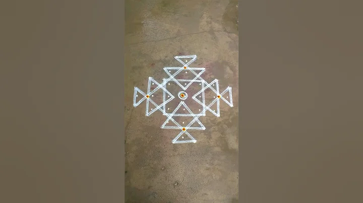 Easy kolam /simple kolam/trending kolam/beginners kolam /daily kolam #shorts #kolam #rangoli