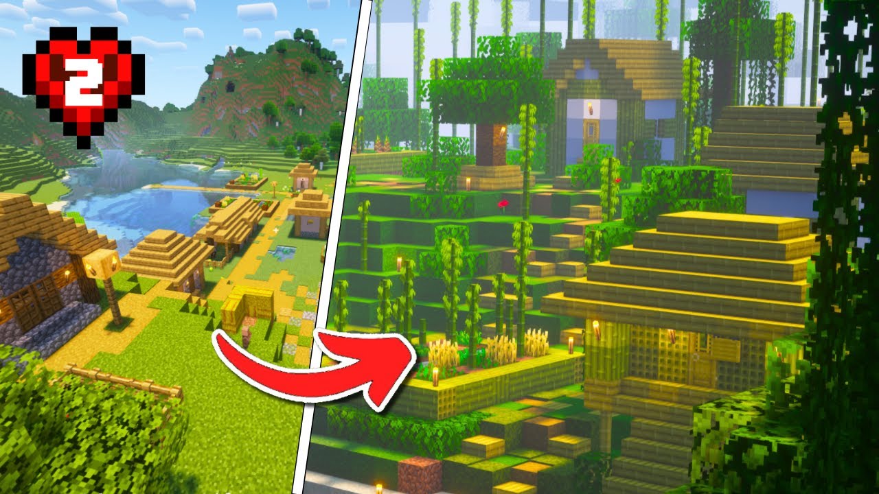I Transformed a Village in Hardcore Minecraft - YouTube
