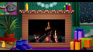Winter-themed virtual fireplace for your interactive whiteboard