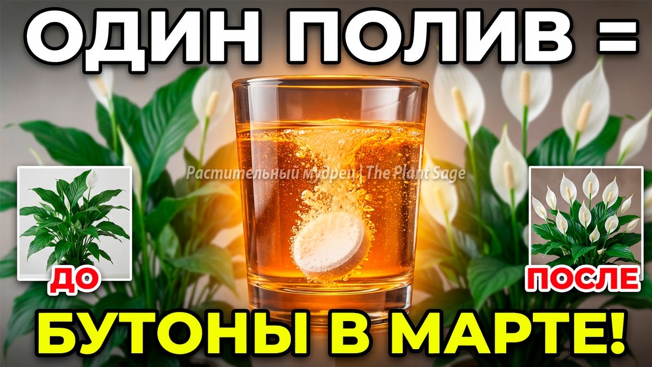 СДЕЛАЙ ЭТО В ФЕВРАЛЕ — И СПАТИФИЛЛУМ ЗАЦВЕТЁТ В МАРТЕ! ОДНО ДЕЙСТВИЕ, И СПАТИФИЛЛУМ ЦВЕТЁТ ВСЁ ЛЕТО