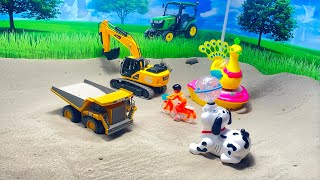 Diy mini Vehicle video | Power Testing- Loading sand truck vs Excavator | jcb 3DX toy Video for kids