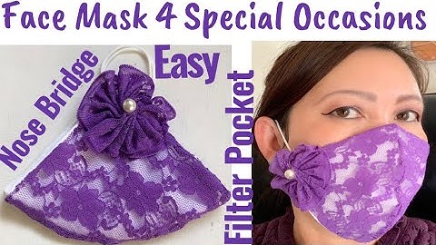 (#130) How To Make 3 Layers Face Mask With Filter Pocket & Nose Bridge/ The Twins Day Face Mask