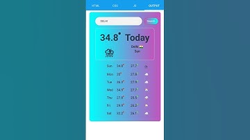 Weather App using HTML | CSS