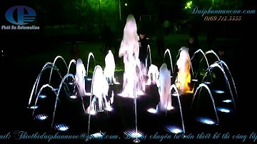 Đài phun nước âm sàn hình tròn,  phun nước nghệ thuật âm sàn bể tròn