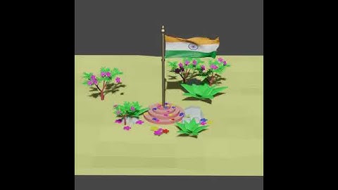 cloth simulation in blender  ||#indian flag animation ||