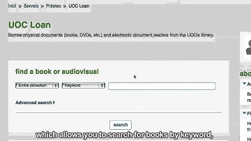 How to request a book on loan from the UOC Library
